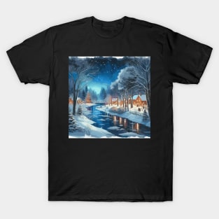 Winter Lake at Night T-Shirt